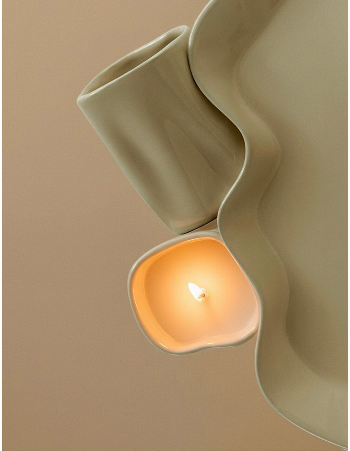 Rainveil 12cm Ceramic Soy Wax Candle White