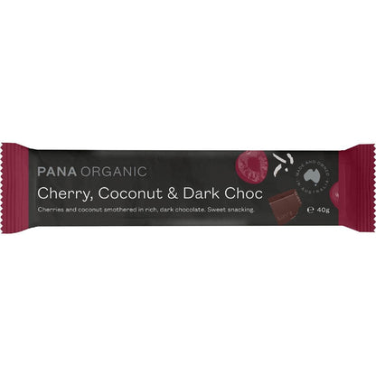 Pana Organic Dark Chocolate Cherry & Coconut Snack Bar 40g
