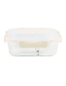 5 Piece Bento Divided Glass Containers 980ml