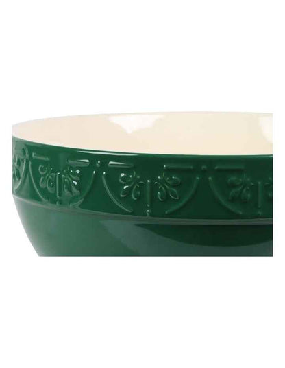 Fleur de Lis Mixing Bowl 26cm Green