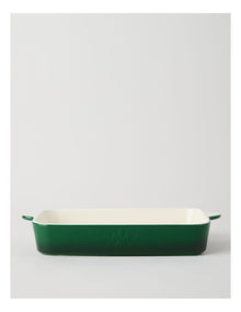 Fleur de Lis Rectangular Baker Green
