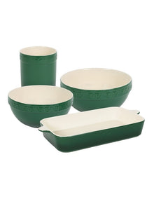 Fleur de Lis Rectangular Baker Green