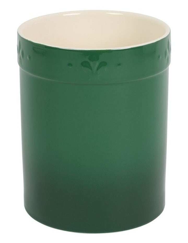 Fleur De Lis Utensil Holder Green