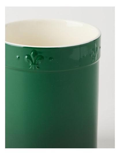 Fleur De Lis Utensil Holder Green