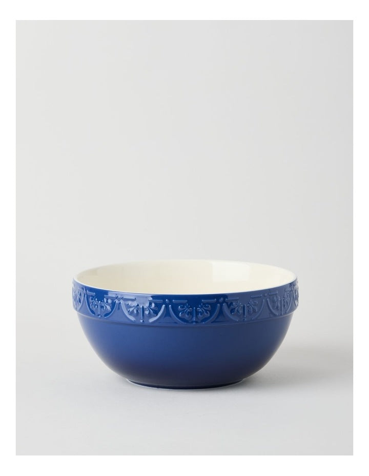 Fleur de Lis Mixing Bowl 26cm Blue