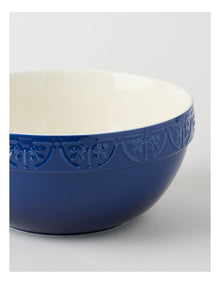 Fleur de Lis Mixing Bowl 26cm Blue