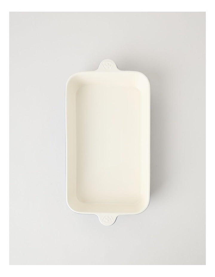 Fluer De Lis Rectangular Baker Blue