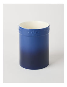 Fleur de Lis Utensil Holder Blue