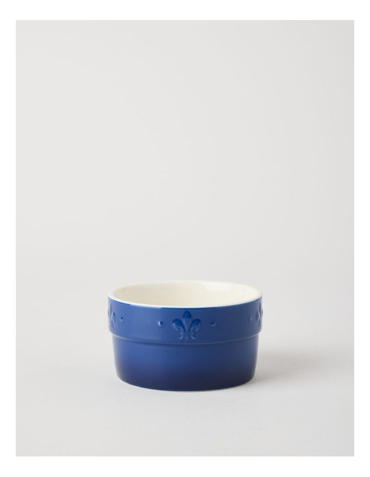 Fleur de Lis Ramekin Set of 4 Blue