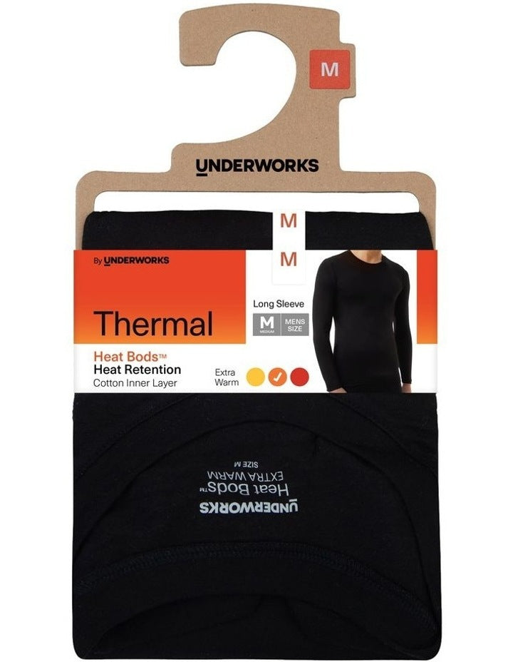Heat Retention Long Sleeve Thermal in Black
