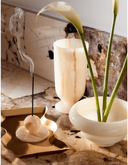 Orb White Onyx 7.8cm Incense Burner