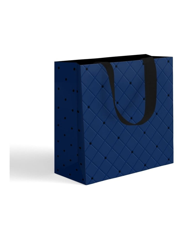 Medium Quilted Gift Bag in Navy
