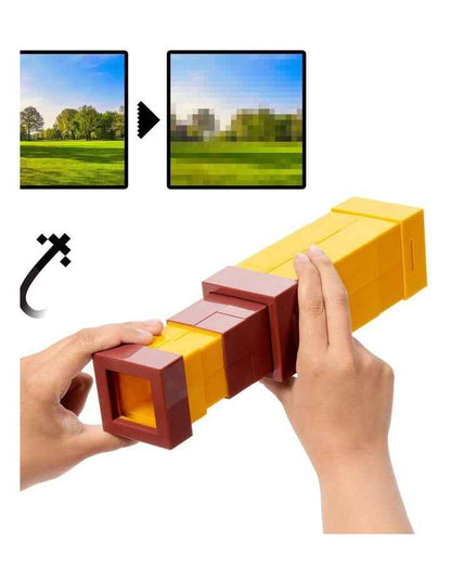 Pixel Spyglass Toy with Pixelating View Lens