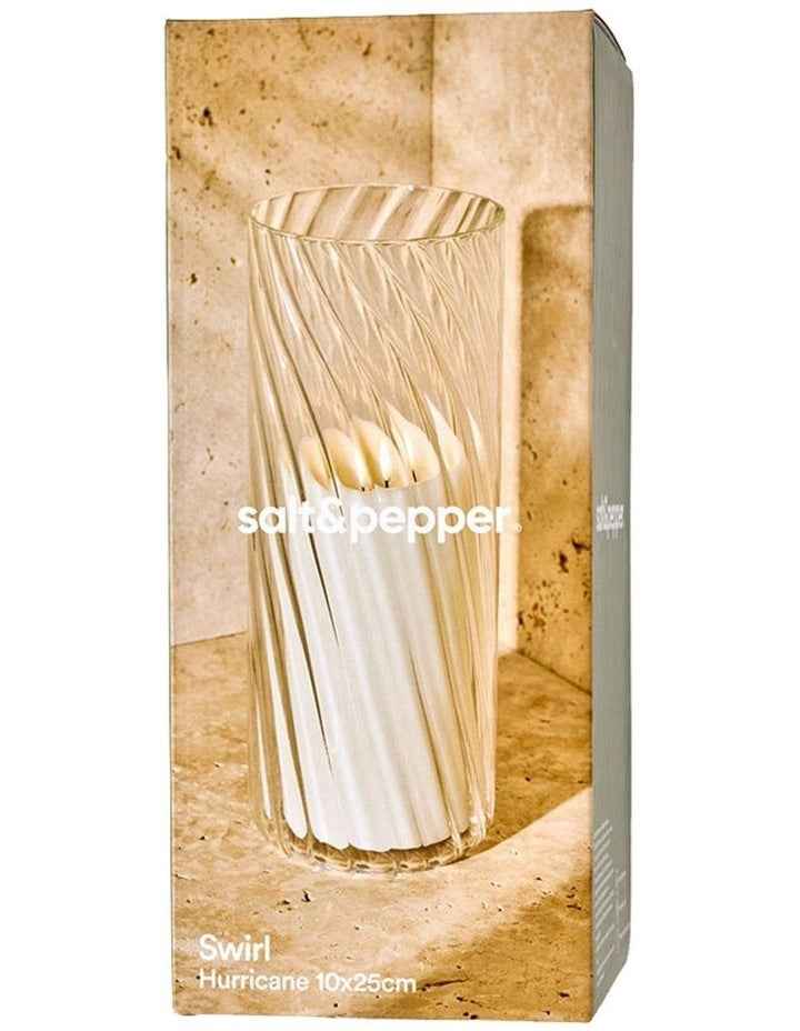 Swirl Hurricane Vase 10x25cm in White