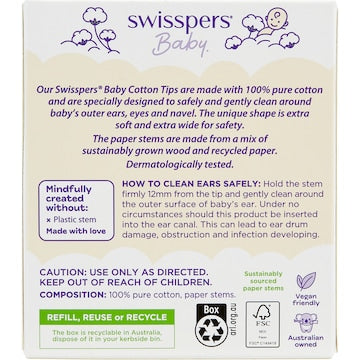 Swisspers Baby Cotton Tips 40 pack