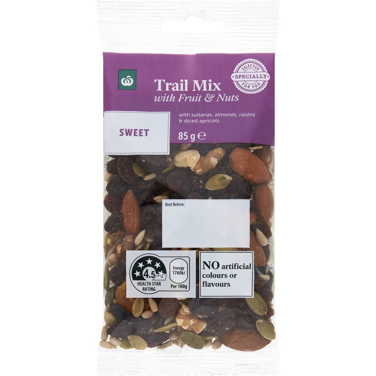 Woolworths Grab 'N Go Sachet Trail Mix 85g