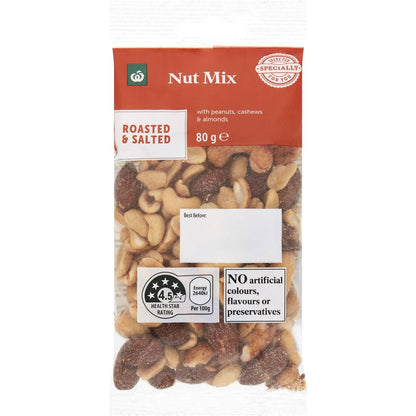 Woolworths Grab 'N Go Sachet Nut Mix Roasted & Salted 80g