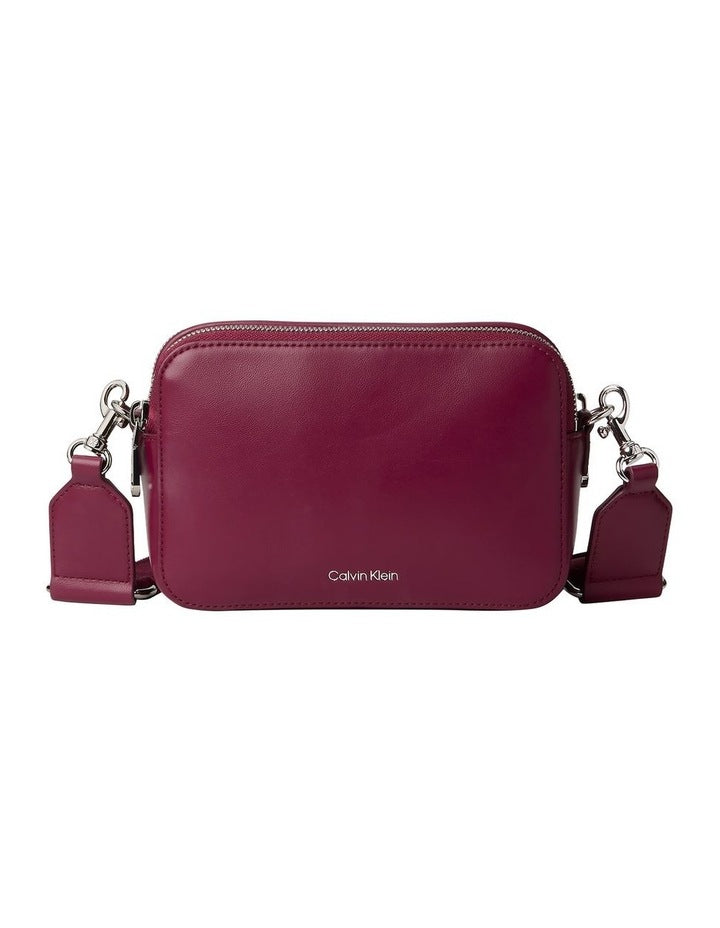 Webbing Crossbody Camera Bag in Alluring Pink