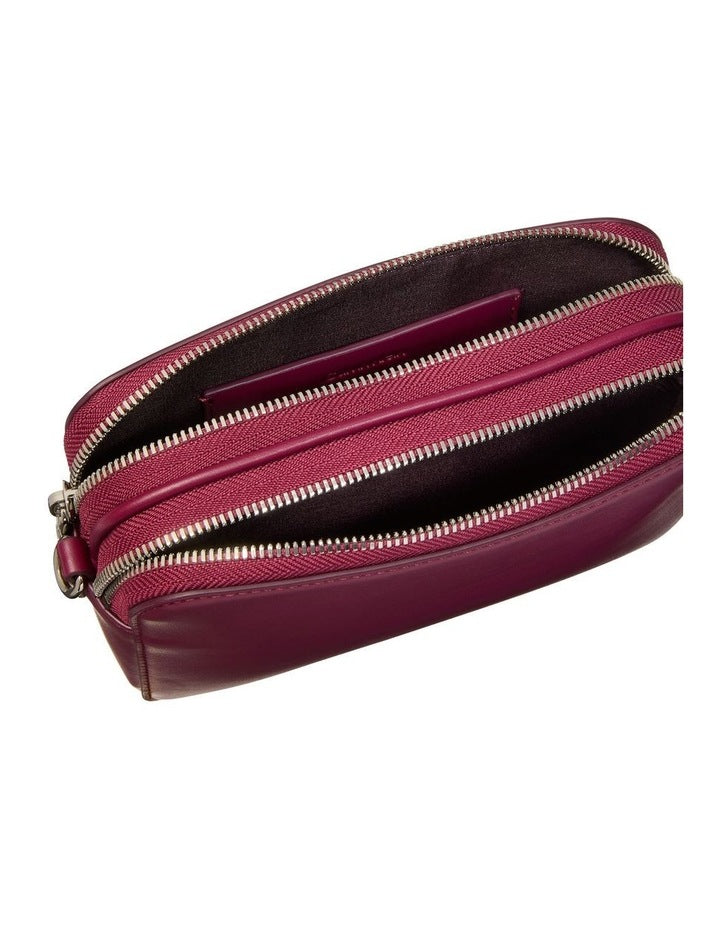 Webbing Crossbody Camera Bag in Alluring Pink