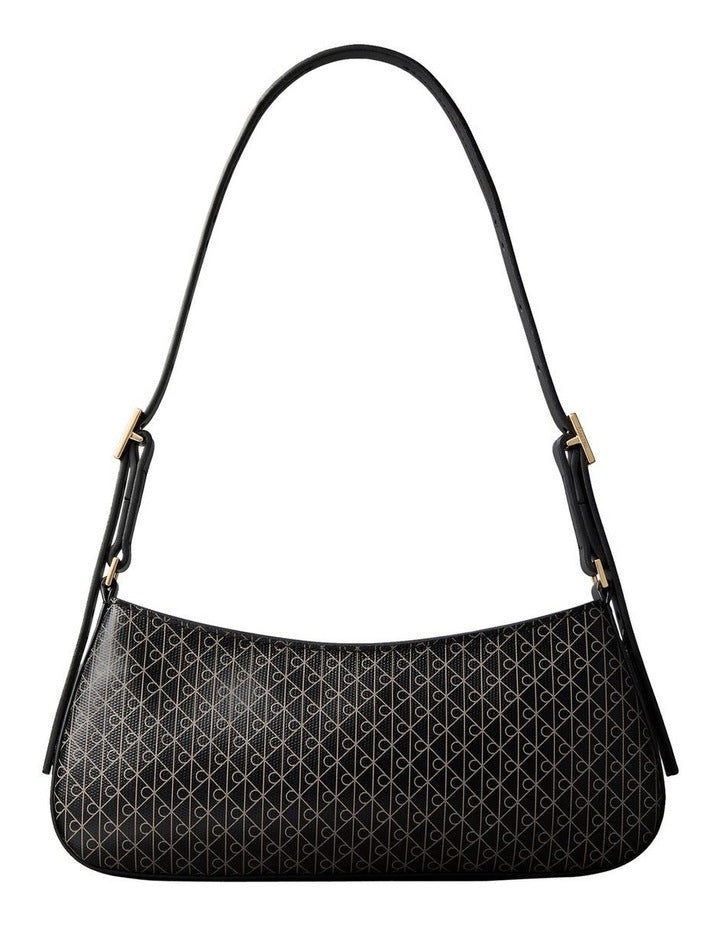 Emblem Allover Print Small Shoulder Bag