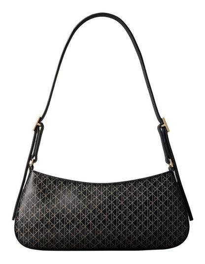 Emblem Allover Print Small Shoulder Bag