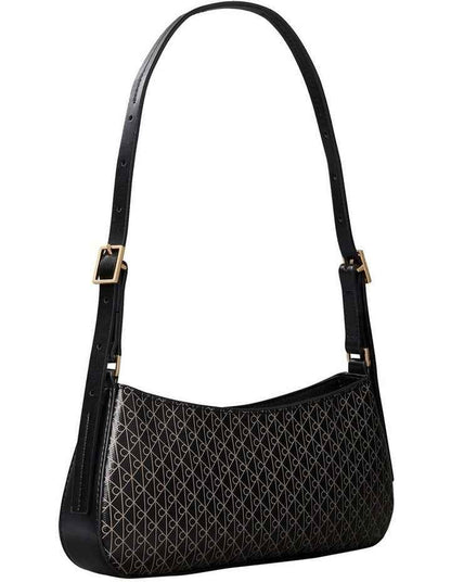 Emblem Allover Print Small Shoulder Bag