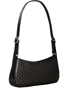 Emblem Allover Print Small Shoulder Bag