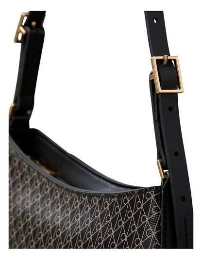 Emblem Allover Print Small Shoulder Bag