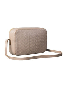 Emblem Allover Print Crossbody Bag in Brown
