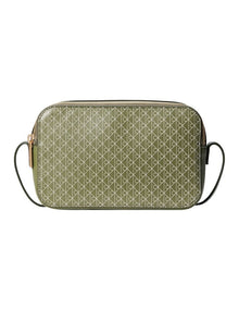 Emblem Allover Print Crossbody Bag in Green