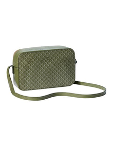 Emblem Allover Print Crossbody Bag in Green