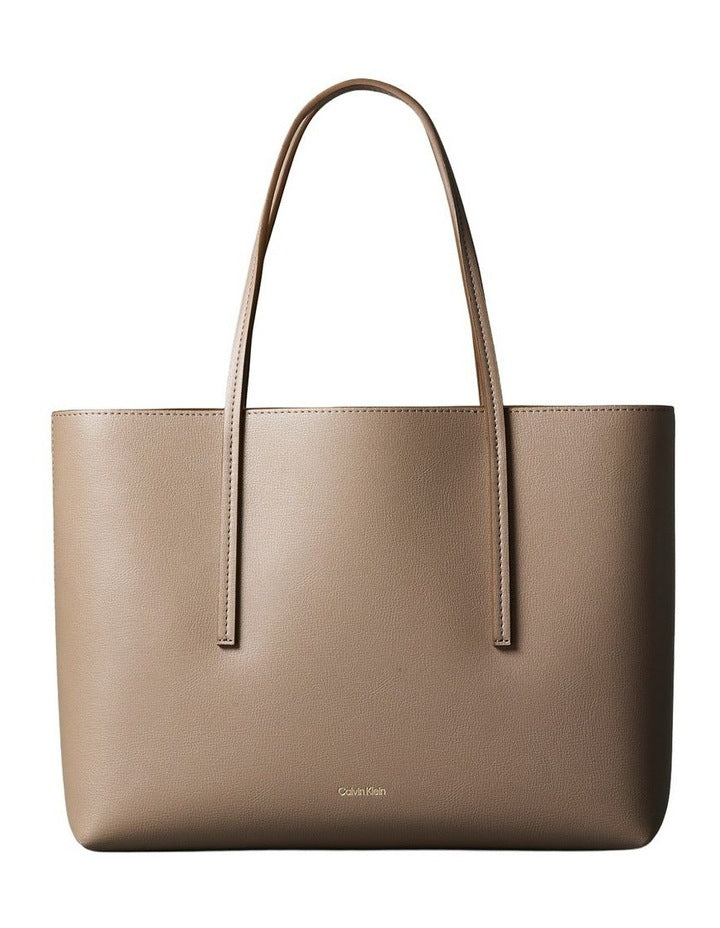 Foil Logo Small Tote Bag in Brown