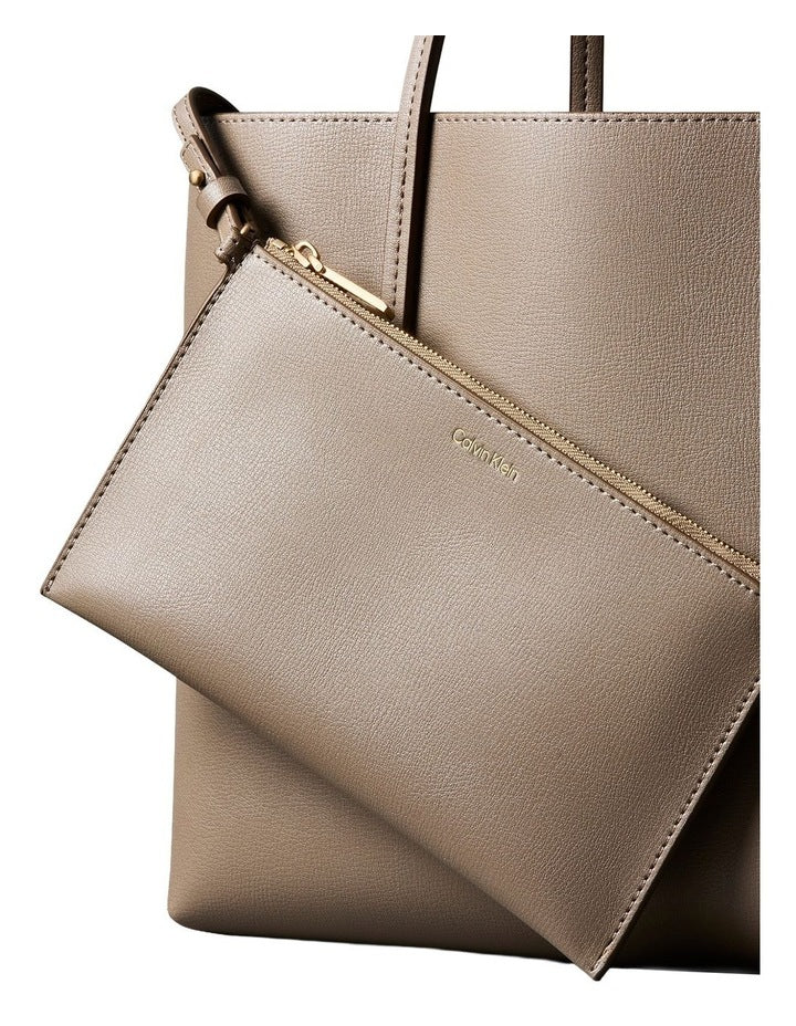 Foil Logo Small Tote Bag in Brown