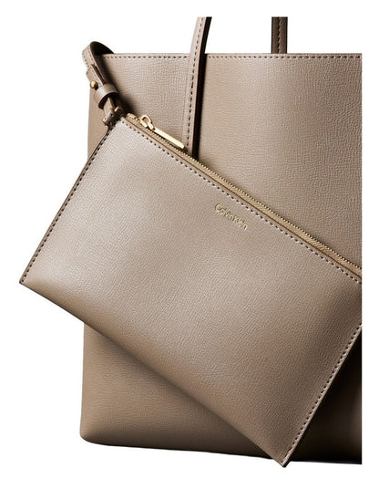 Foil Logo Small Tote Bag in Brown