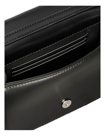 Quilted Mini Chain Crossbody Bag in Black