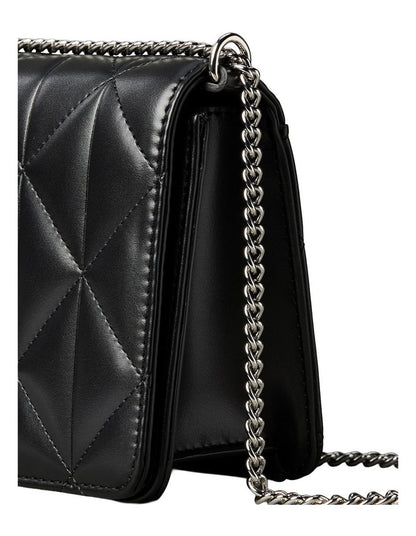 Quilted Mini Chain Crossbody Bag in Black