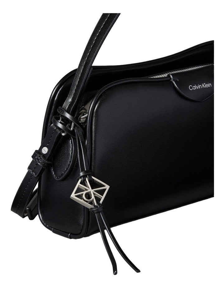 Multi Compartment Crossbody Camera Bag in Black