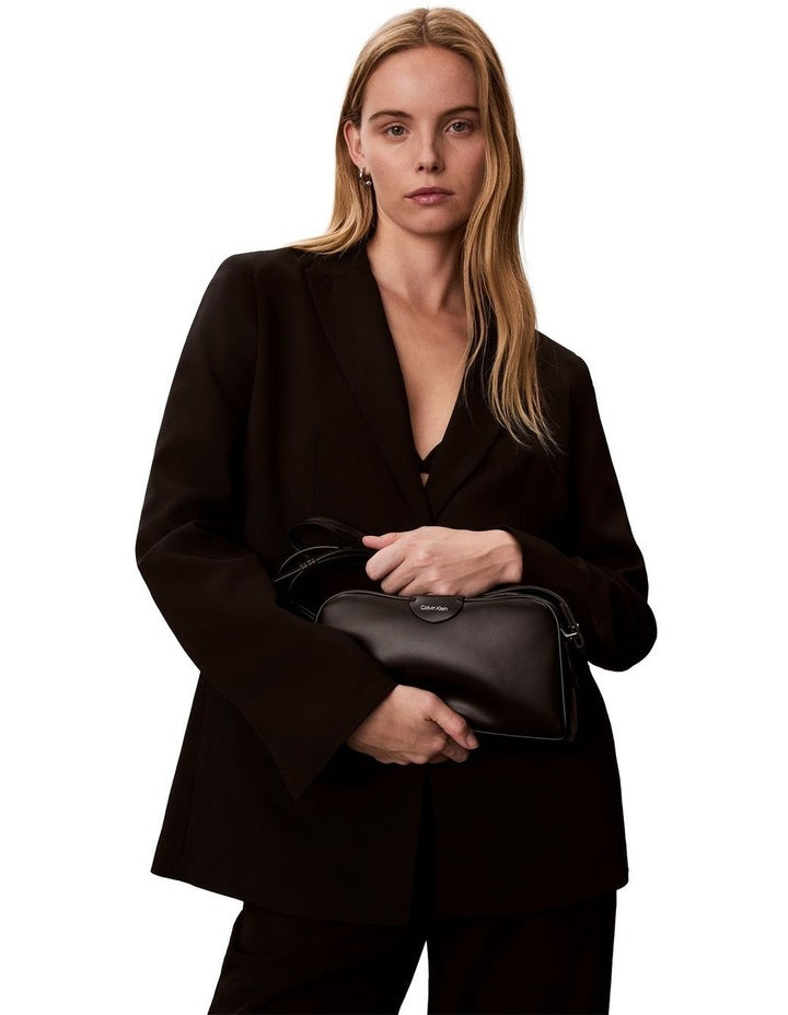 Multi Compartment Crossbody Camera Bag in Black