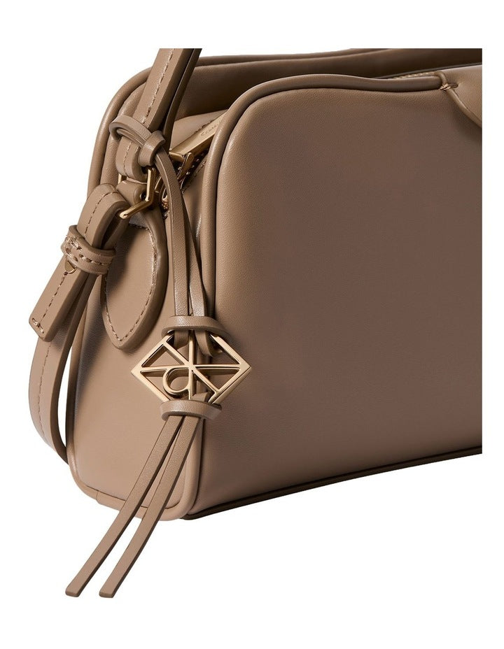 Multi Compartment Crossbody Camera Bag in Beige
