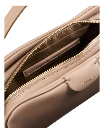 Multi Compartment Crossbody Camera Bag in Beige