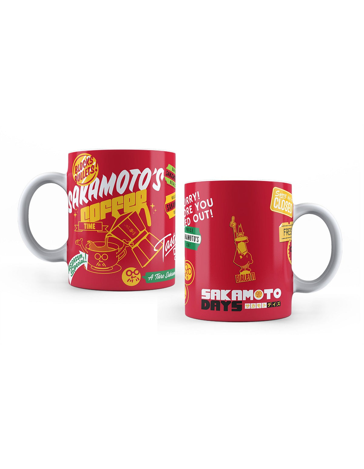 SAKAMOTO DAYS 350ml Porcelain Coffee Mug Red