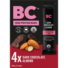 BC Snacks High Protein Dark Chocolate Almond Bars Multipack 40g x 4 Pack