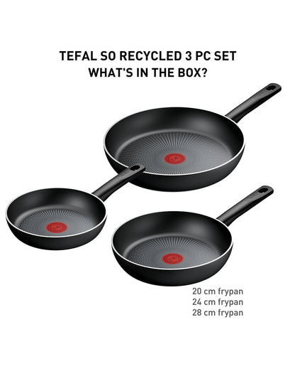 SO RECYCLED INDUCTION NON-STICK TRIPLE FRYPAN PACK