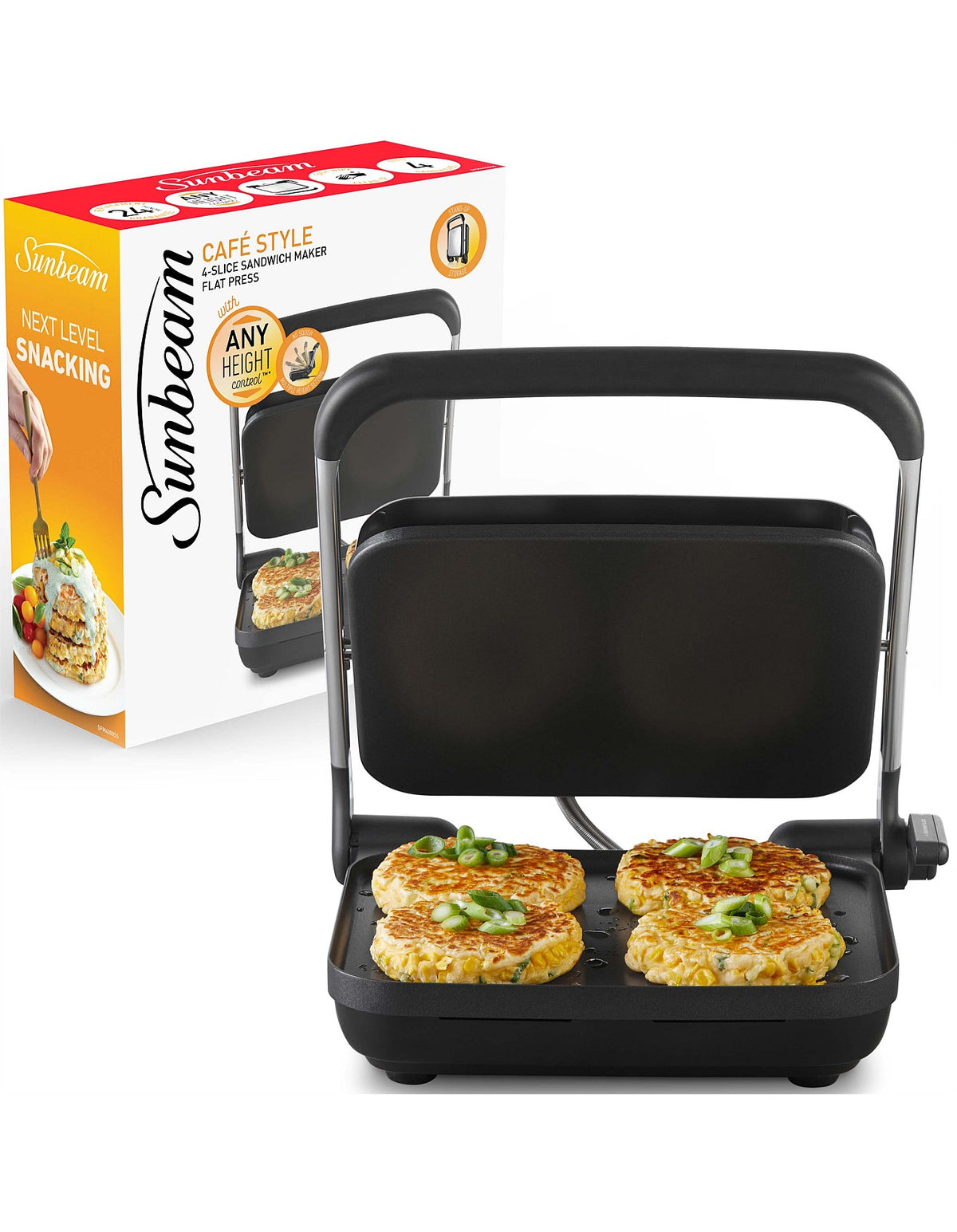 SPM4000SS Cafe Style 4 Slice Sandwich Press