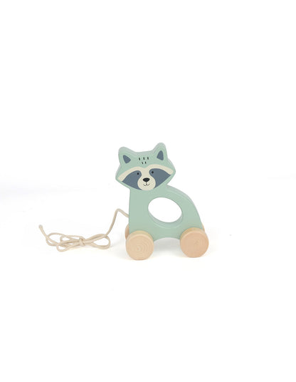 Wooden Raccoon Pull Along Toy
