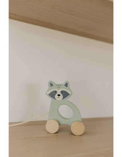 Wooden Raccoon Pull Along Toy