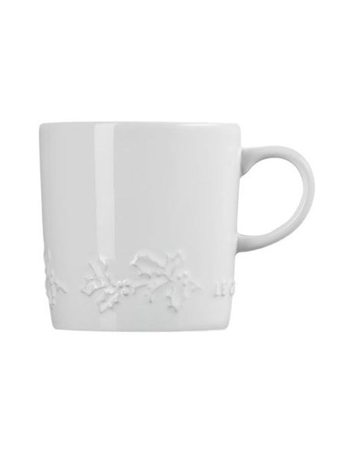 London Holly Relief Coffee Mug 350ml 4C in White