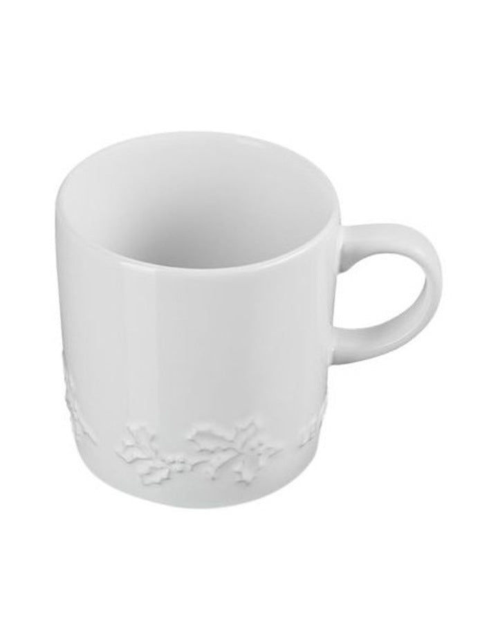 London Holly Relief Coffee Mug 350ml 4C in White