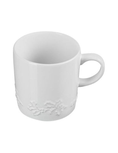 London Holly Relief Coffee Mug 350ml 4C in White