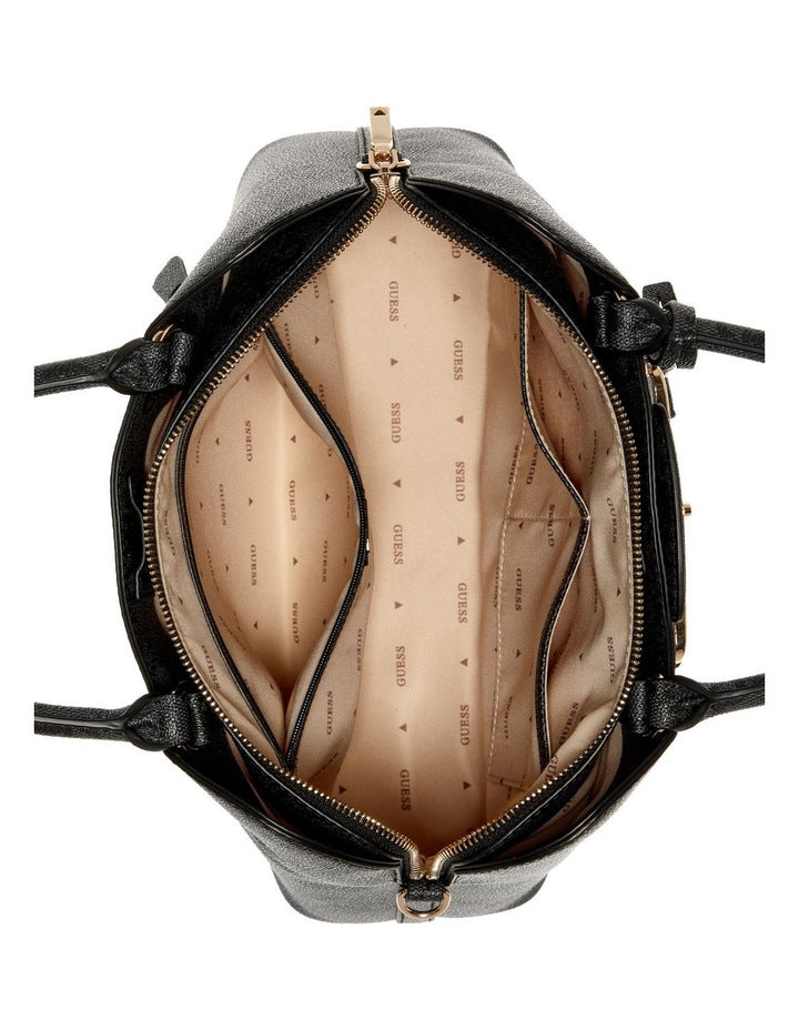 Janie Girlfriend Satchel Bag in Latte Logo